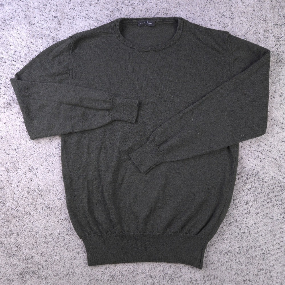Rene Lezard Sweater Size Small 48 Merino Wool Made In Italy Crew Neck Pullover